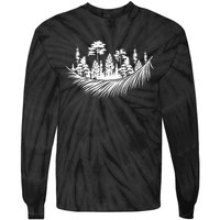 Nature Forest Plants Trees Camping Hiking Mountains Wildlife Tie-Dye Long Sleeve Shirt