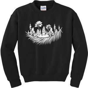 Nature Forest Plants Trees Camping Hiking Mountains Wildlife Kids Sweatshirt