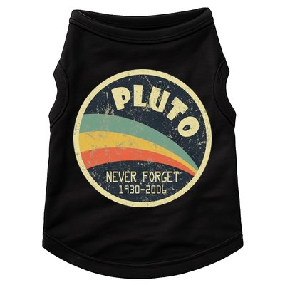 Never Forget Planet Pluto Retro Vintage Doggie Tank