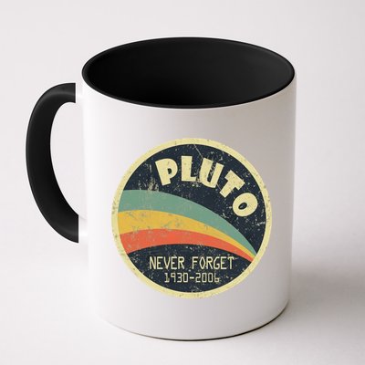 Never Forget Planet Pluto Retro Vintage Mug