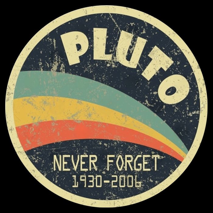 Never Forget Planet Pluto Retro Vintage Drawstring Bag
