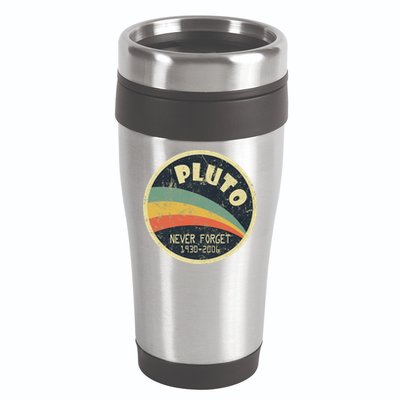 Never Forget Planet Pluto Retro Vintage 16oz Travel Tumbler