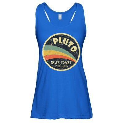Never Forget Planet Pluto Retro Vintage Ladies Essential Flowy Tank