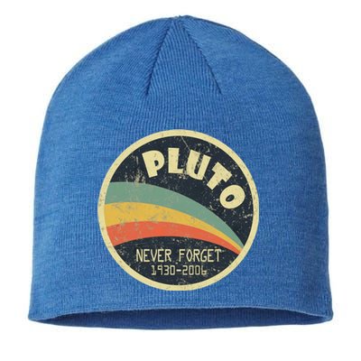 Never Forget Planet Pluto Retro Vintage Sustainable Beanie