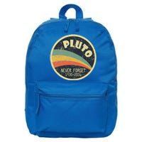 Never Forget Planet Pluto Retro Vintage 16 in Basic Backpack