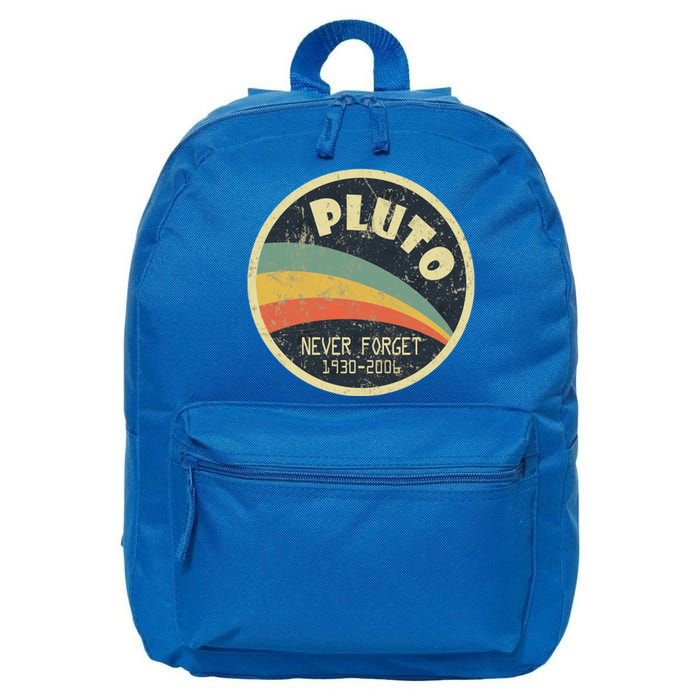 Never Forget Planet Pluto Retro Vintage 16 in Basic Backpack