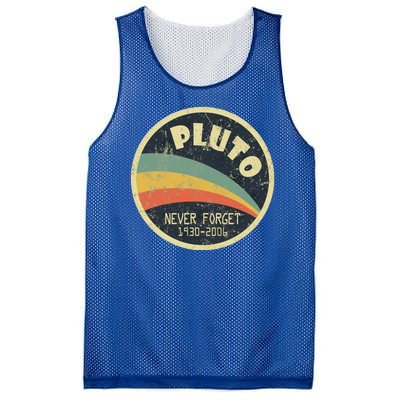 Never Forget Planet Pluto Retro Vintage Mesh Reversible Basketball Jersey Tank