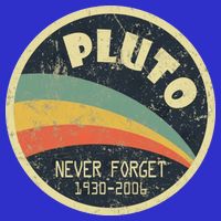 Never Forget Planet Pluto Retro Vintage Poster