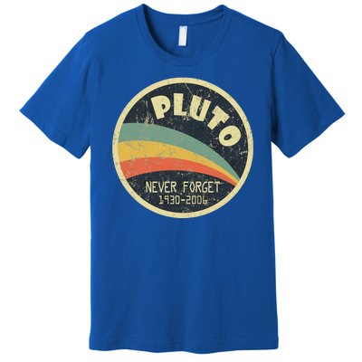 Never Forget Planet Pluto Retro Vintage Premium T-Shirt