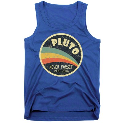 Never Forget Planet Pluto Retro Vintage Tank Top