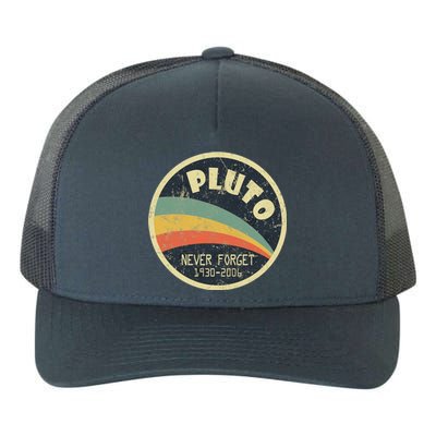 Never Forget Planet Pluto Retro Vintage Yupoong Adult 5-Panel Trucker Hat