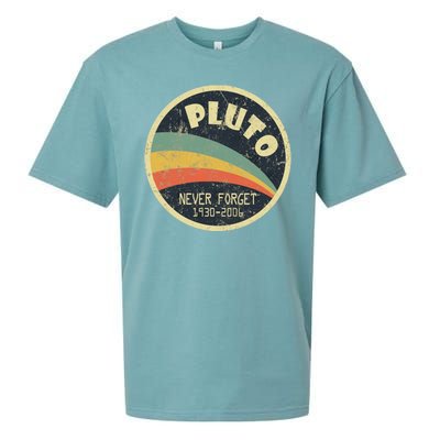 Never Forget Planet Pluto Retro Vintage Sueded Cloud Jersey T-Shirt