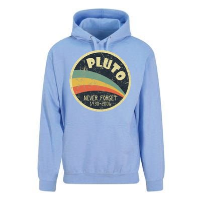 Never Forget Planet Pluto Retro Vintage Unisex Surf Hoodie