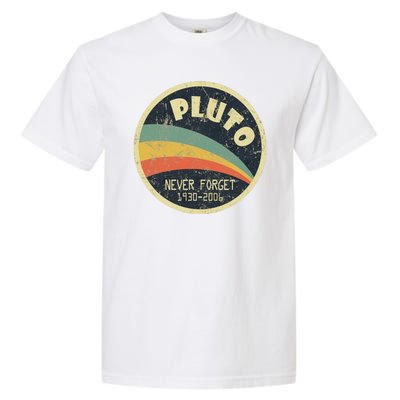 Never Forget Planet Pluto Retro Vintage Garment-Dyed Heavyweight T-Shirt