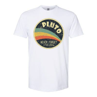 Never Forget Planet Pluto Retro Vintage Softstyle CVC T-Shirt