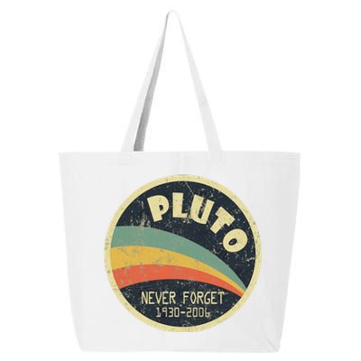 Never Forget Planet Pluto Retro Vintage 25L Jumbo Tote