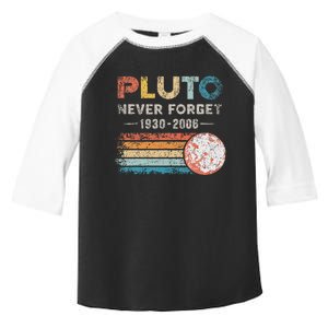 Never Forget Pluto Retro Style Funny Space Science Toddler Fine Jersey T-Shirt