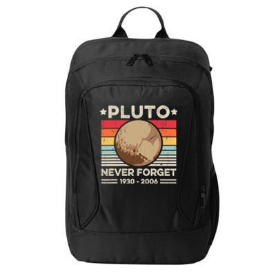 Never Forget Pluto S Funny Retro Planet Space Science City Backpack