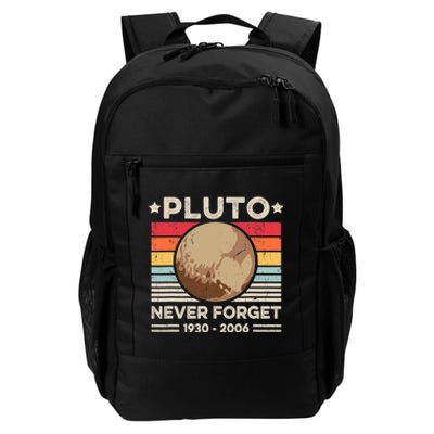 Never Forget Pluto S Funny Retro Planet Space Science Daily Commute Backpack