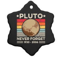 Never Forget Pluto S Funny Retro Planet Space Science Ceramic Star Ornament