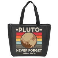 Never Forget Pluto S Funny Retro Planet Space Science Zip Tote Bag