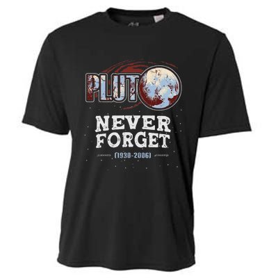 Never Forget Pluto Funny Space Planet Astronomer Cooling Performance Crew T-Shirt