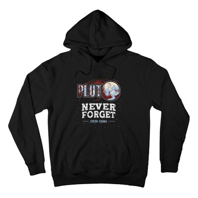 Never Forget Pluto Funny Space Planet Astronomer Hoodie