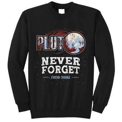 Never Forget Pluto Funny Space Planet Astronomer Sweatshirt