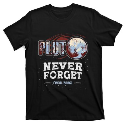 Never Forget Pluto Funny Space Planet Astronomer T-Shirt