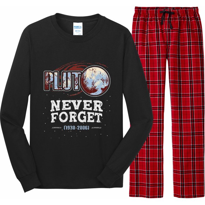 Never Forget Pluto Funny Space Planet Astronomer Long Sleeve Pajama Set