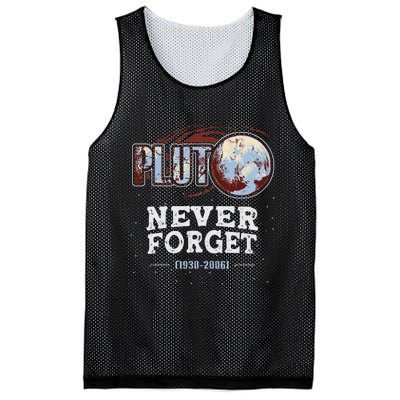 Never Forget Pluto Funny Space Planet Astronomer Mesh Reversible Basketball Jersey Tank