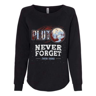 Never Forget Pluto Funny Space Planet Astronomer Womens California Wash Sweatshirt