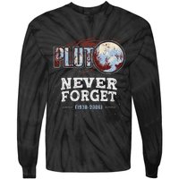 Never Forget Pluto Funny Space Planet Astronomer Tie-Dye Long Sleeve Shirt