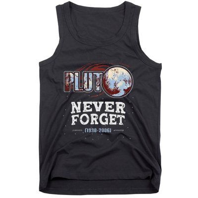 Never Forget Pluto Funny Space Planet Astronomer Tank Top