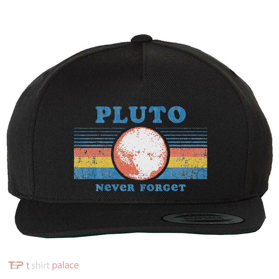 Never Forget Pluto Space Wool Snapback Cap