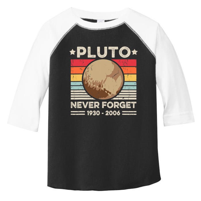 Never Forget Pluto s Funny Retro Planet Space Science Toddler Fine Jersey T-Shirt