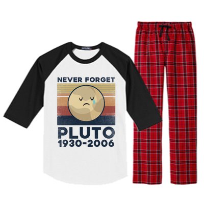 Never Forget Pluto Vintage Gift Raglan Sleeve Pajama Set