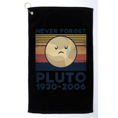 Never Forget Pluto Vintage Gift Platinum Collection Golf Towel