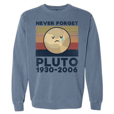 Never Forget Pluto Vintage Gift Garment-Dyed Sweatshirt