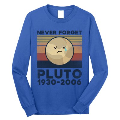 Never Forget Pluto Vintage Gift Long Sleeve Shirt