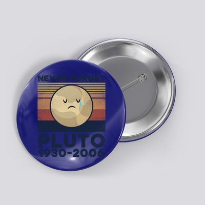 Never Forget Pluto Vintage Gift Button