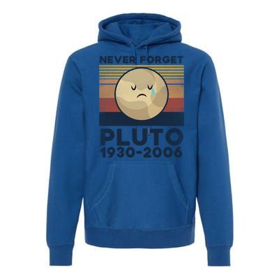 Never Forget Pluto Vintage Gift Premium Hoodie