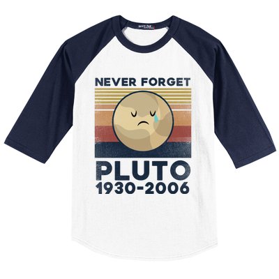 Never Forget Pluto Vintage Gift Baseball Sleeve Shirt