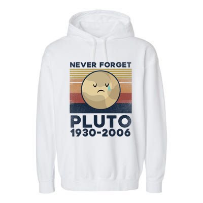 Never Forget Pluto Vintage Gift Garment-Dyed Fleece Hoodie