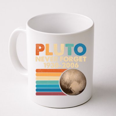 Never Forget Pluto Gift Retro Style Funny Space Science Cool Gift Coffee Mug