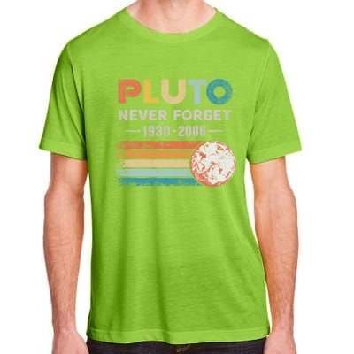 Never Forget Pluto Gift Retro Style Funny Space Science Great Gift Adult ChromaSoft Performance T-Shirt