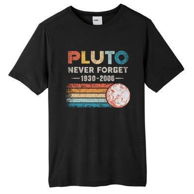 Never Forget Pluto Gift Retro Style Funny Space Science Great Gift Tall Fusion ChromaSoft Performance T-Shirt