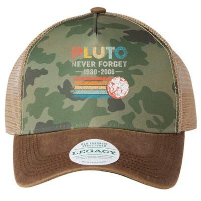 Never Forget Pluto Vintage Retro Funny Space Science Legacy Tie Dye Trucker Hat