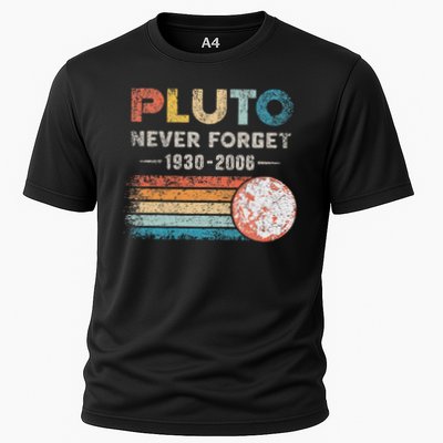 Never Forget Pluto Vintage Retro Funny Space Science Performance Shirt