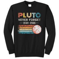 Never Forget Pluto Vintage Retro Funny Space Science Sweatshirt
